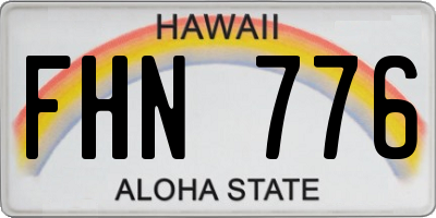 HI license plate FHN776