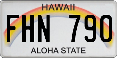 HI license plate FHN790