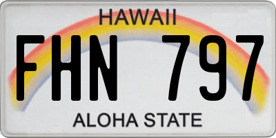 HI license plate FHN797