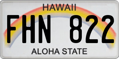 HI license plate FHN822
