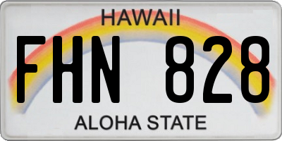 HI license plate FHN828