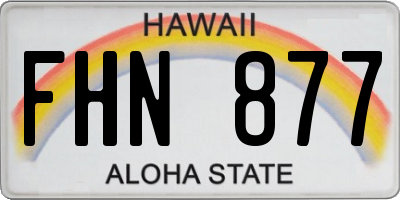 HI license plate FHN877