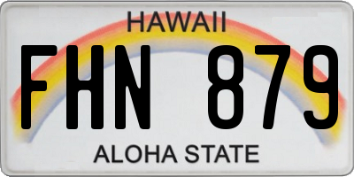 HI license plate FHN879