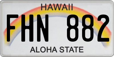 HI license plate FHN882