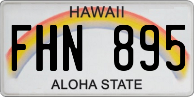 HI license plate FHN895