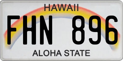 HI license plate FHN896