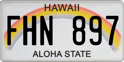 HI license plate FHN897