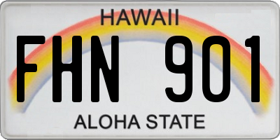 HI license plate FHN901