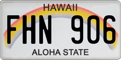 HI license plate FHN906