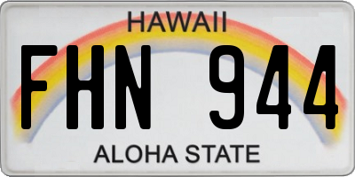 HI license plate FHN944