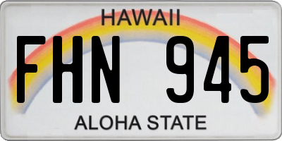 HI license plate FHN945