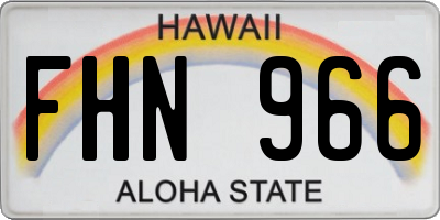HI license plate FHN966