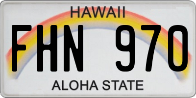 HI license plate FHN970
