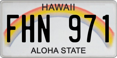 HI license plate FHN971