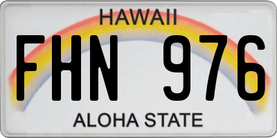 HI license plate FHN976