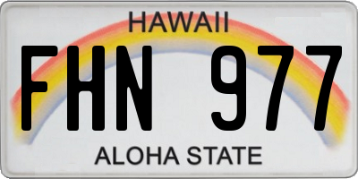 HI license plate FHN977