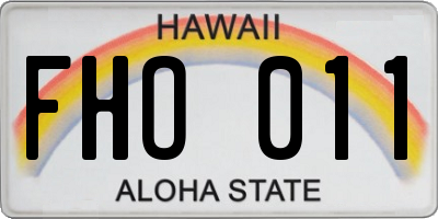 HI license plate FHO011