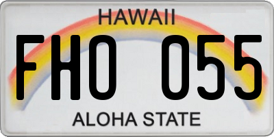 HI license plate FHO055