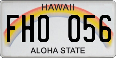 HI license plate FHO056