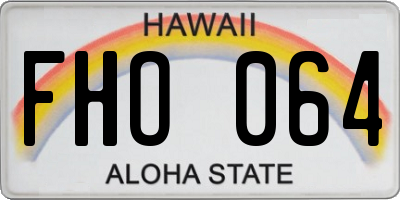 HI license plate FHO064