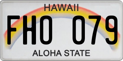 HI license plate FHO079