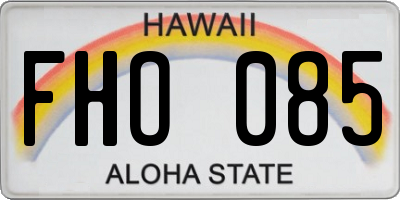 HI license plate FHO085