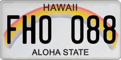 HI license plate FHO088