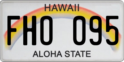 HI license plate FHO095