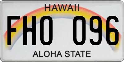 HI license plate FHO096