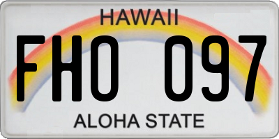 HI license plate FHO097