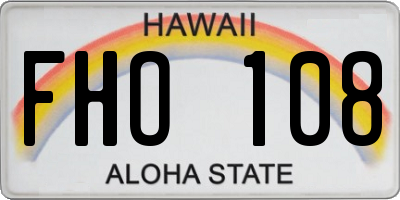 HI license plate FHO108