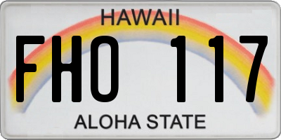 HI license plate FHO117