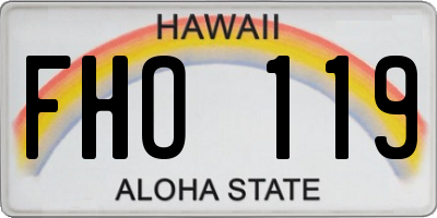 HI license plate FHO119