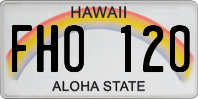 HI license plate FHO120