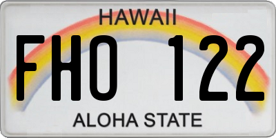 HI license plate FHO122
