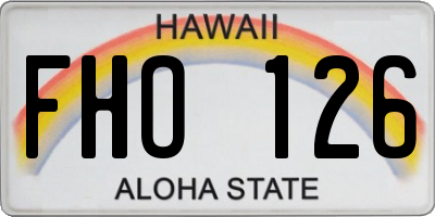 HI license plate FHO126