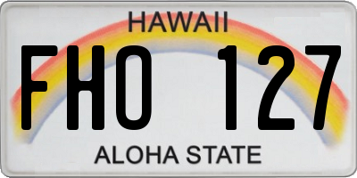 HI license plate FHO127