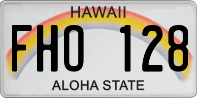 HI license plate FHO128