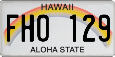 HI license plate FHO129