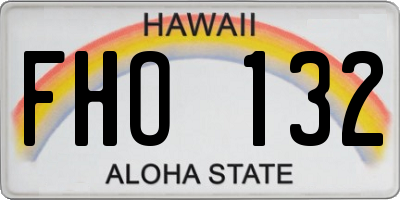 HI license plate FHO132