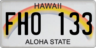 HI license plate FHO133