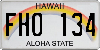 HI license plate FHO134