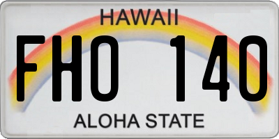 HI license plate FHO140
