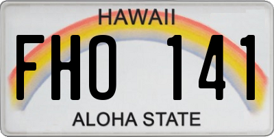 HI license plate FHO141
