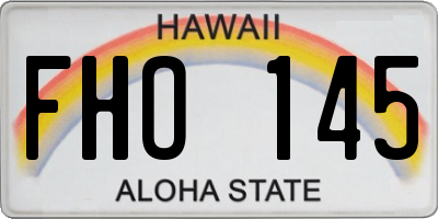HI license plate FHO145