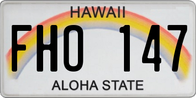 HI license plate FHO147