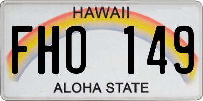 HI license plate FHO149