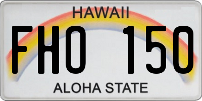 HI license plate FHO150