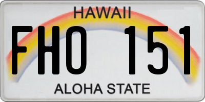 HI license plate FHO151