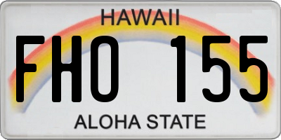 HI license plate FHO155